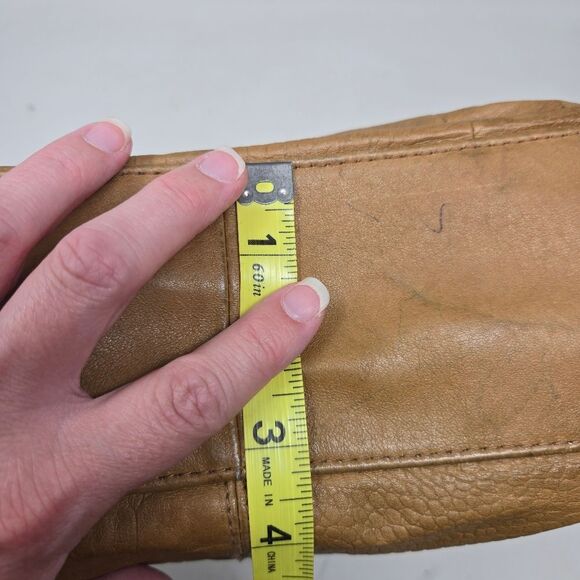 GREAT AMERICAN LEATHER WORKS Shoulder Bag Caramel Brown Purse Soft Boho Embossed - Picture 12 of 16